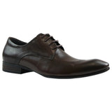 Mens Zasel Peter Dark Brown Leather Lace Up Work Formal Dress Wedding Shoes