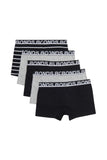 15 X Bonds Mens Everyday Trunks Underwear Black Stripe/Grey/Black