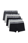 10 x Bonds Mens Everyday Trunks Underwear Black Stripe/Grey/Black