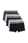 25 X Bonds Mens Everyday Trunks Underwear Black Stripe/Grey/Black