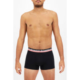 3 x Mens Bonds Stretchables Everyday Trunks Underwear Black With Pink Band
