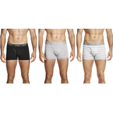 6 x Bonds Mens Guyfront Trunks Underwear Black/Grey/Grey Stripe