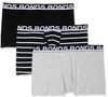 15 X Bonds Mens Everyday Trunks Underwear - Black Stripe/Grey/Black