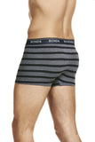 9 x Mens Bonds Guyfront Trunk Trunks Underwear – Charcoal Stripe