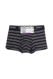 3 x Mens Bonds Guyfront Trunk Trunks Underwear – Charcoal Stripe