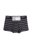 6 x Mens Bonds Guyfront Trunk Trunks Underwear – Charcoal Stripe