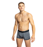 4 x Jockey Mens Microfibre Comfy Trunk Black Marle Underwear