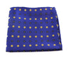 Mens Blue & Yellow Flower Silk Pocket Square