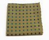 Mens Yellow & Blue Flower Silk Pocket Square