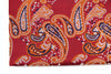 Mens Red & Orange Paisley Silk Pocket Square