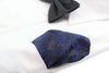 Mens Black & Dark Purple Paisley Silk Pocket Square