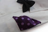 Mens Purple & Violet Polka Dot Silk Pocket Square