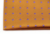 Mens Orange & Purple Small Polka Dot Silk Pocket Square