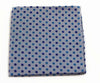 Mens Light Blue & Navy Small Polka Dot Silk Pocket Square