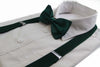 Mens Bottle Green 100cm Suspenders & Matching Bow Tie Set