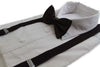 Mens Dark Brown 100cm Suspenders & Matching Bow Tie Set