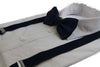 Mens Midnight Blue 100cm Suspenders & Matching Bow Tie Set