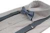 Boys Adjustable Grey 65cm Suspenders & Matching Bow Tie Set