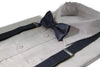 Boys Adjustable Gunmetal 65cm Suspenders & Matching Bow Tie Set
