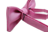 Mens Light Pink With Silver Stars Matching Bow Tie & Pocket Square Set