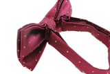 Mens Maroon With Silver Stars Matching Bow Tie & Pocket Square Set