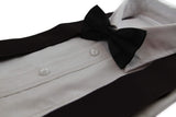 Mens Dark Brown 120cm Extra Wide Suspenders & Black Bow Tie Set