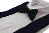 Mens Midnight Blue 120cm Extra Wide Suspenders & Black Bow Tie Set