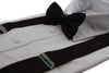 Mens Dark Brown 100cm Wide Suspenders & Black Bow Tie Set
