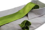 Mens Light Green 8cm Neck Tie & Matching Pocket Square Set