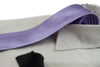 Mens Lavender 8cm Neck Tie & Black Pocket Square Set