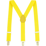 Extra Long Adjustable 138cm Yellow Adult Mens Suspenders