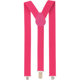 Extra Long Adjustable 138cm Dark Pink Adult Mens Suspenders