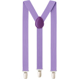 Adjustable 100cm Violet Adult Mens Suspenders