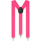 Extra Long Adjustable 138cm Fluro Pink Adult Mens Suspenders