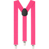 Adjustable 100cm Fluro Pink Adult Mens Suspenders