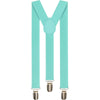 Adjustable 100cm Mint Green Adult Mens Suspenders
