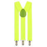 Extra Long Adjustable 138cm Fluro Yellow Adult Mens Suspenders