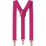 Adjustable 100cm Magenta Adult Mens Suspenders