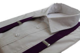 Adjustable 100cm Dark Purple Adult Mens Suspenders