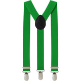 Extra Long Adjustable 138cm Green Adult Mens Suspenders