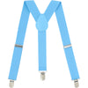 Adjustable 100cm Light Blue Adult Mens Suspenders