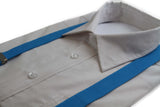 Extra Long Adjustable 138cm Light Blue Adult Mens Suspenders