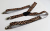 Boys Adjustable Natural Leopard Patterned Suspenders