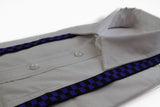 Boys Adjustable Purple & Black Checkered Patterned Suspenders