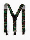 Boys Adjustable Army Camouflage Patterned Suspenders