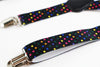 Boys Adjustable Multicoloured Stars Patterned Suspenders