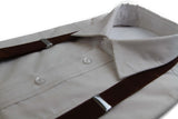 Adjustable 85cm Brown Adult Mens Suspenders