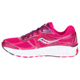 Saucony Womens Guide 9 Pink Silver White Purple Running Gym Training Shoes