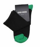1 x Mens Black & Green Crew Socks