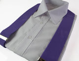 Extra Wide Heavy Duty Adjustable 120cm Violet Adult Mens Suspenders